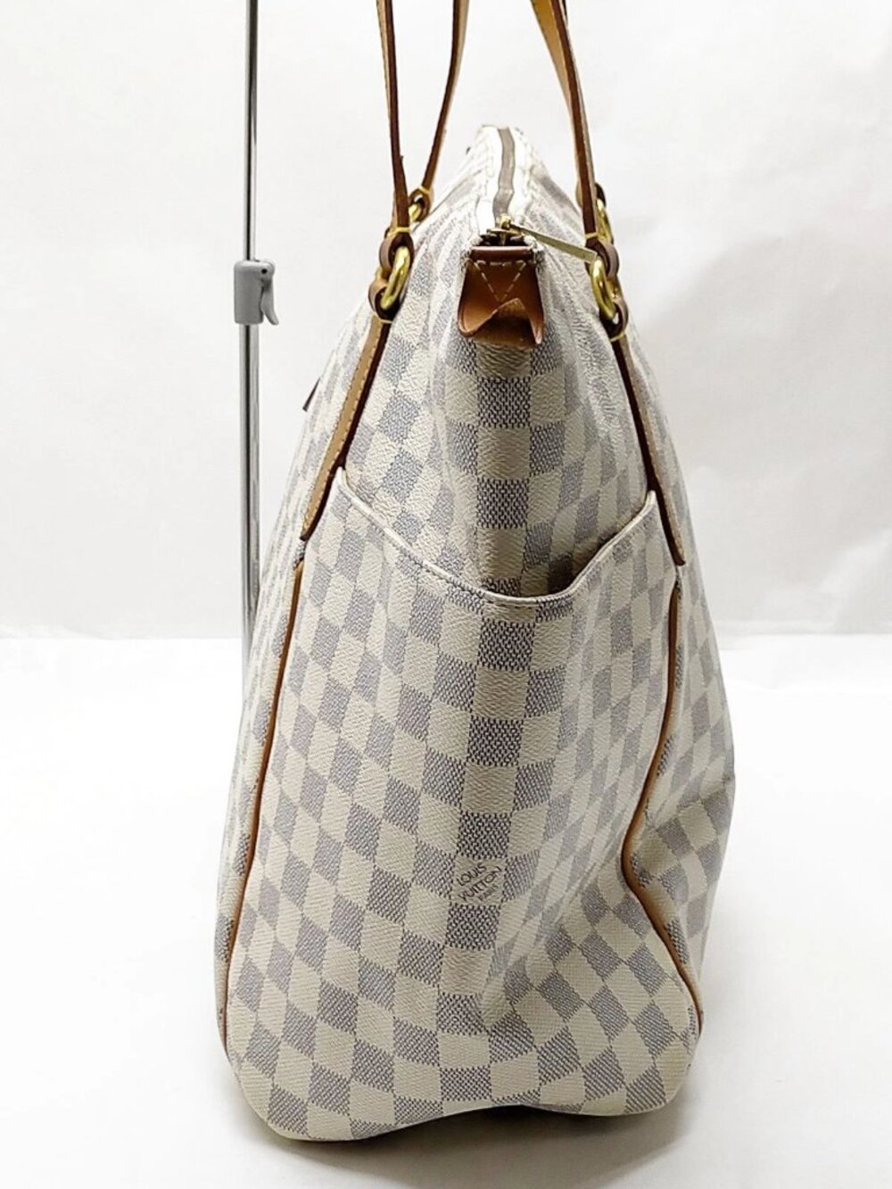 Authentic Louis Vuitton Totally GM Damier Azur Tote Bag White LV Shoulder Bag - Picture 5 of 16